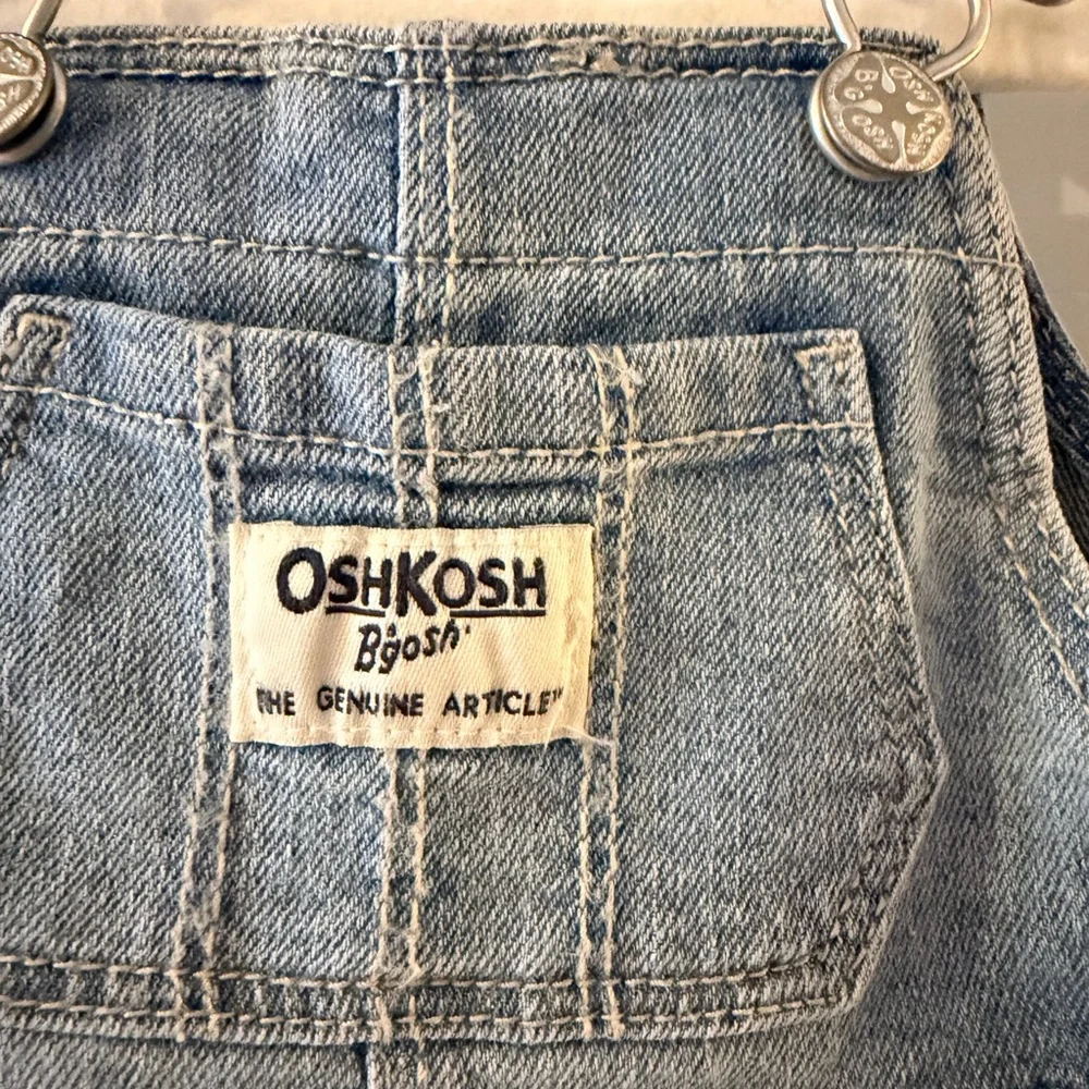 Oshkosh denim bib dress with white eyelits‎ siz 6month
